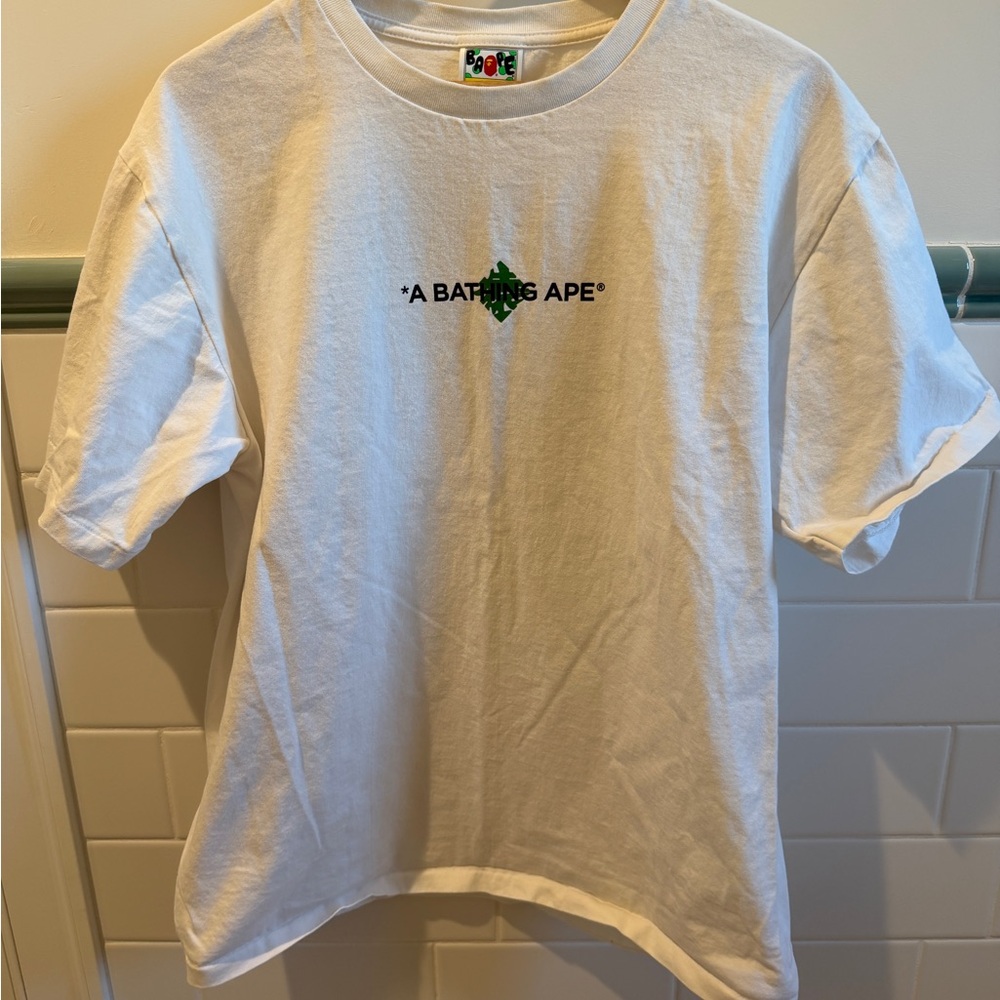 A Bathing Ape White Short-Sleeve Logo T-Shirt